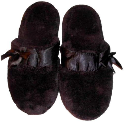 Gilligan & O'Malley Memory Foam Fur House Slippers (Black, Standard)