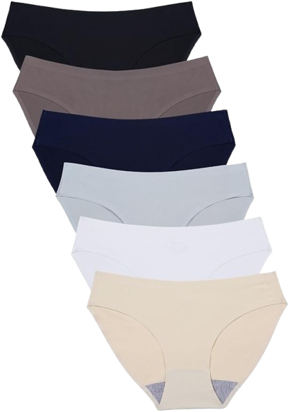 Seamless Invisible Bikini Panties (Nylon Spandex, Standard)
